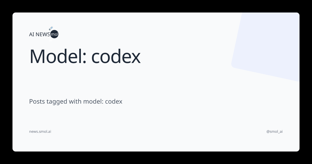 Model: codex | AINews