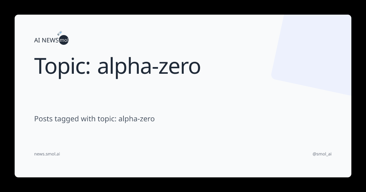 Topic: alpha-zero | AINews
