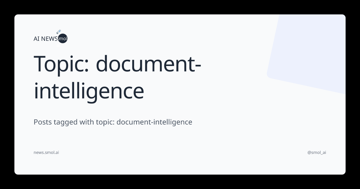 Topic: document-intelligence | AINews